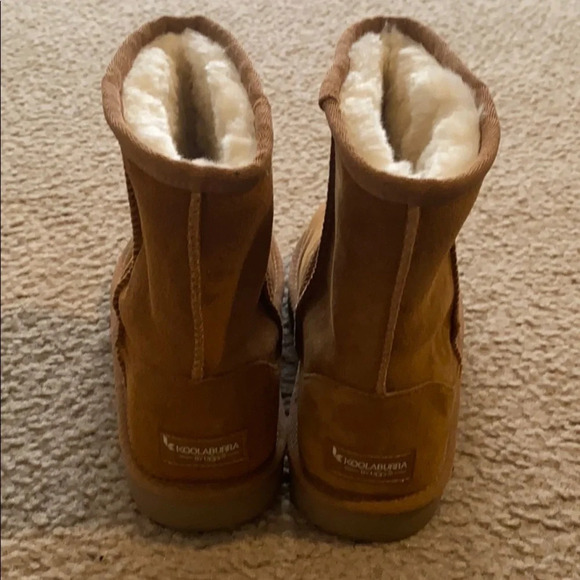 NEW Kookaburra UGG Suede Boots Faux Fur Chestnut - Picture 11 of 14